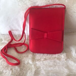 “La Regale” Red Satin Evening Bag!!